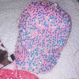 Sequin Pink and Purple Cap